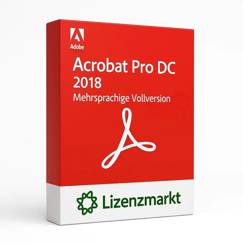 Adobe Acrobat Pro DC 2018 – Mehrsprachige Vollversion Lizenzmarkt
