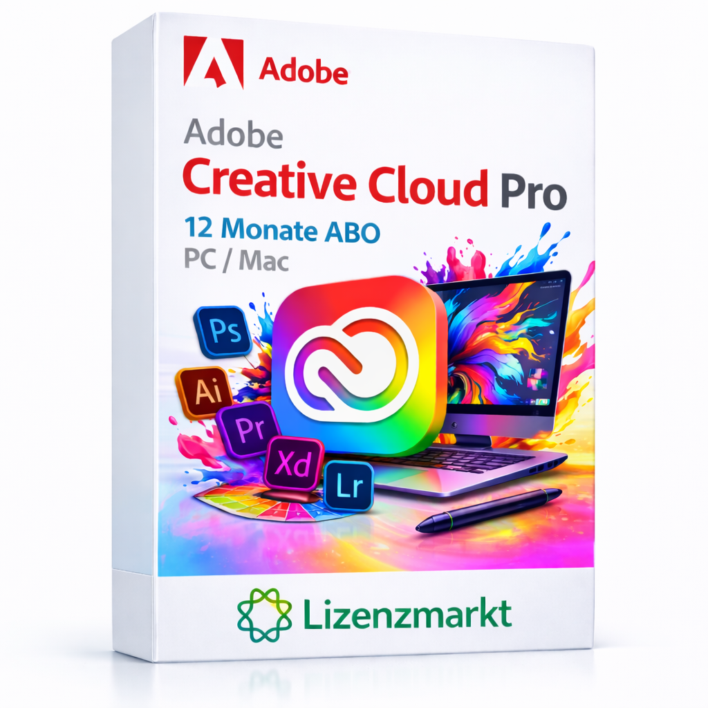 Adobe Creative Cloud Pro – 12 Monate (PC & Mac)