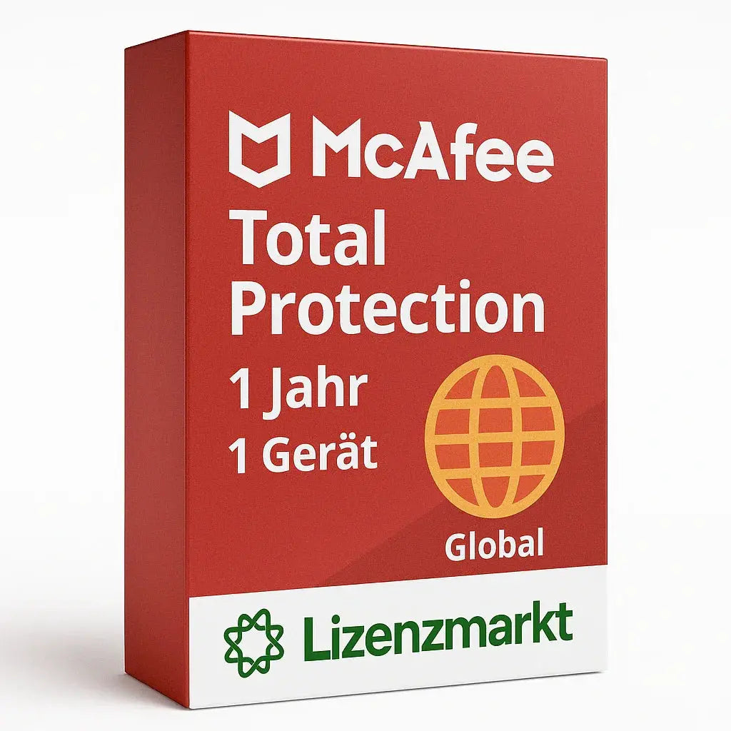 McAfee Total Protection – 1 Jahr / 1 Gerät (Global) Lizenzmarkt
