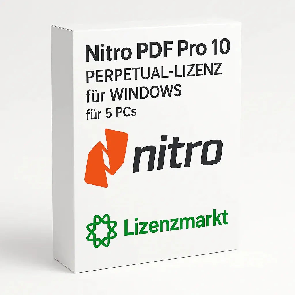 Nitro PDF Pro 10 – Perpetual-Lizenz für Windows (für 5 PCs) Lizenzmarkt