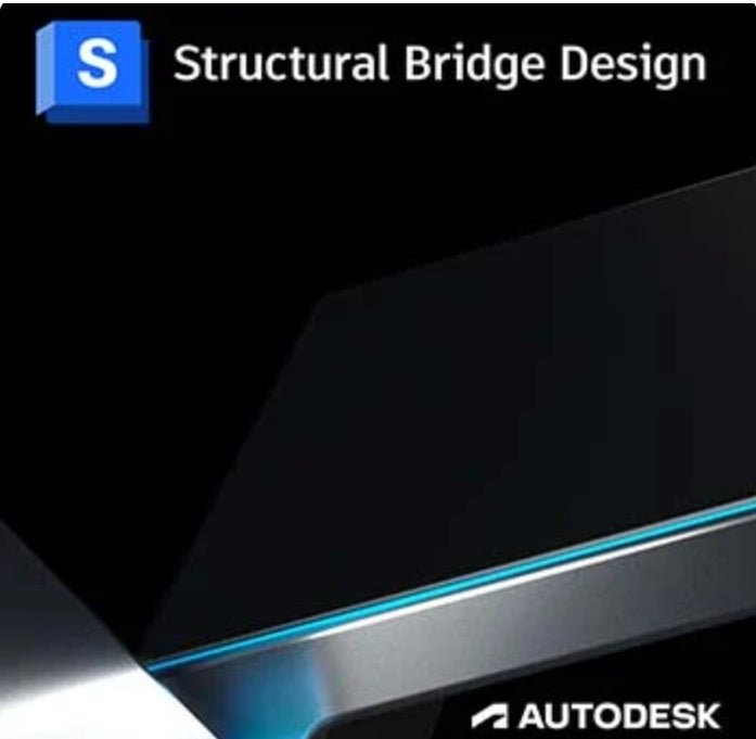 Autodesk Structural Bridge Design 2024 software box cover for Windows.