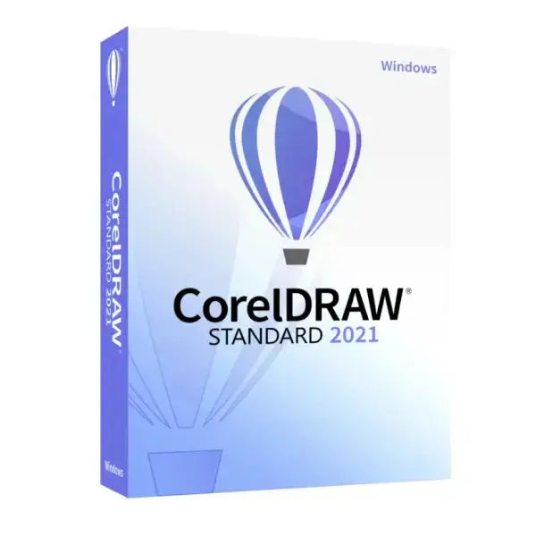 CorelDRAW Standard 2021 software box set for Windows.