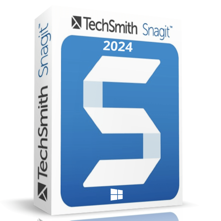 TechSmith Snagit 2024 software box for screenshots and screen recordings.