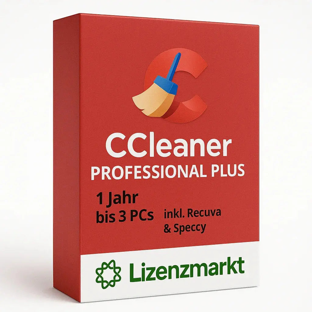 CCleaner Professional Plus – 1 Jahr – Für Windows (3 PCs) Lizenzmarkt