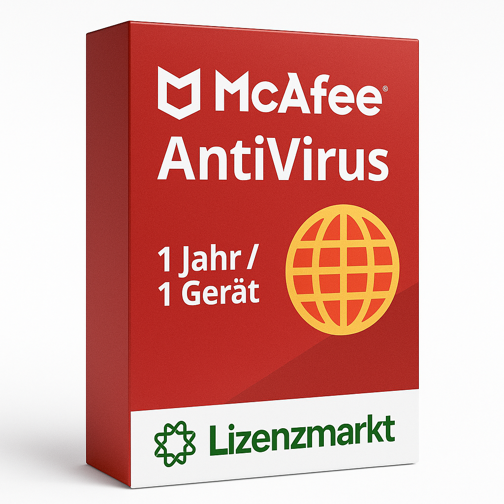 McAfee AntiVirus – 1 Jahr / 1 Gerät (Global)