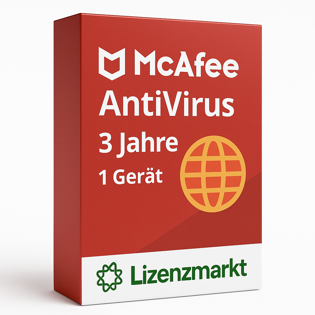McAfee AntiVirus – 3 Jahre / 1 Gerät (Global)