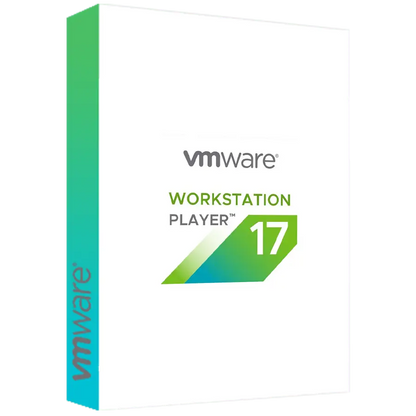 VMware Workstation Player 17 software box for Windows virtualization.