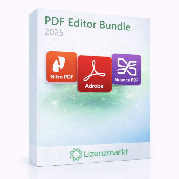 PDF Editor Bundle 2025 – Nitro PDF + Adobe Acrobat + Nuance Power PDF (Vollversion)